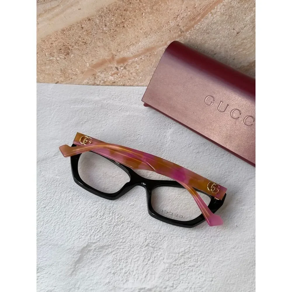 NEW Gucci GG1334O Black Pink Cat Eye Eyeglasses Frames